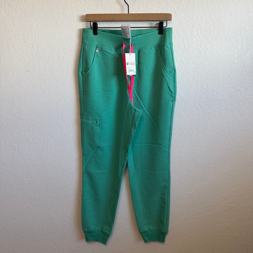 NEW NWT Figs High Waisted Zamora 6-Pocket Jogger Scrub Pants Surgical Green M - Picture 9 of 16